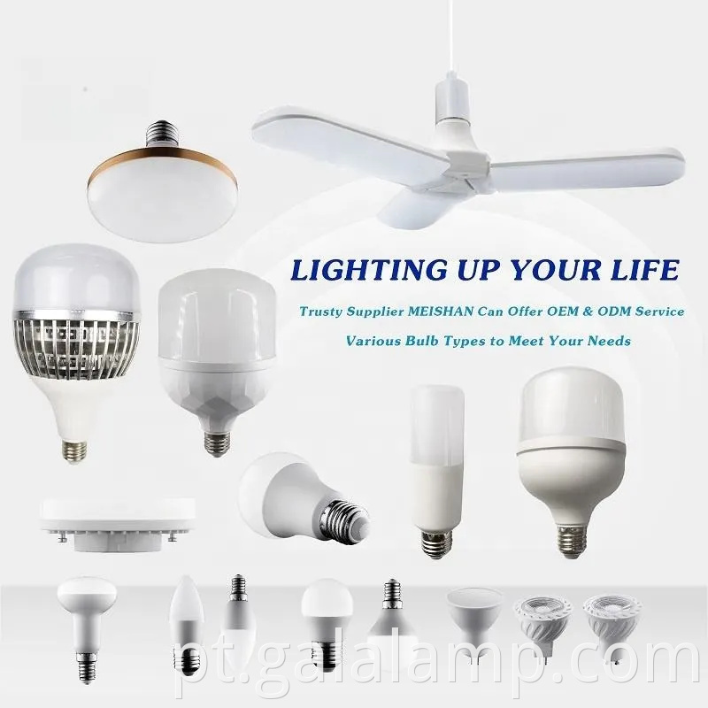 Luz de lâmpada LED de emergência recarregável com bateria embutida